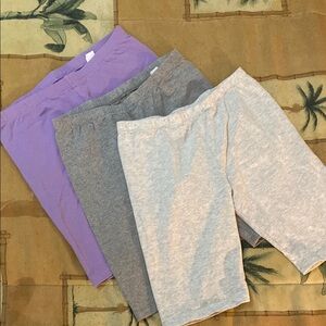 Children’s Place Set of Three Casual Shorts in Purple, Gray, and Light Gray